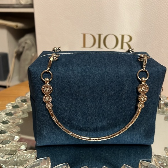 Dior Denim Pouch with Handles Attached - Picture 4 of 12